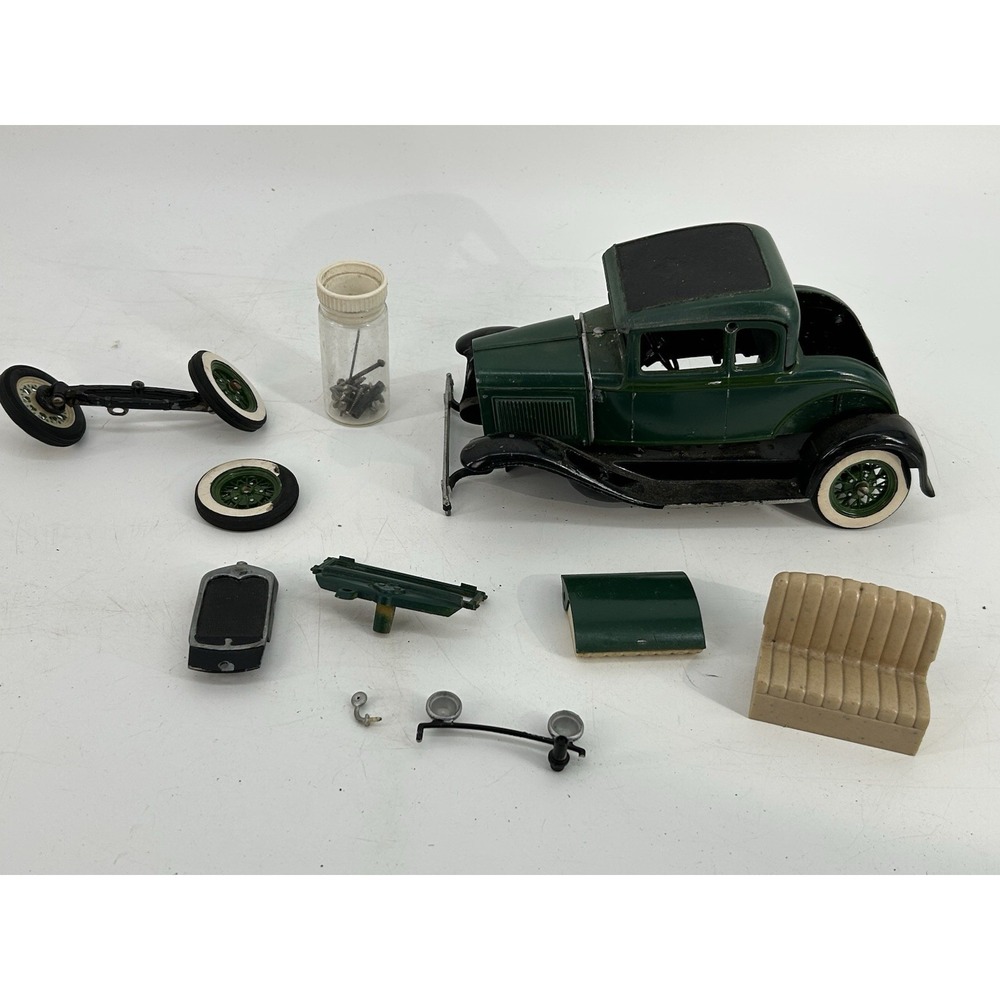 Vintage Hubley Ford Model A Coupe Green Metal Diecast Model Car